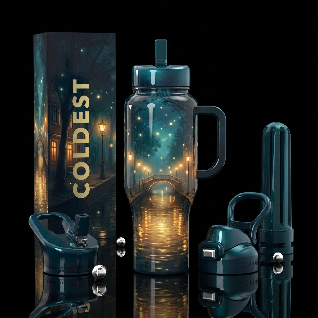 Moonlit Passage water bottle design