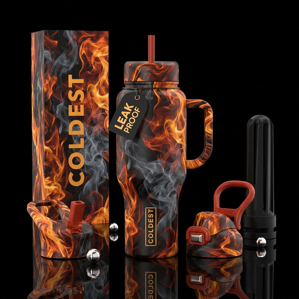 Heatwave haze water bottle design