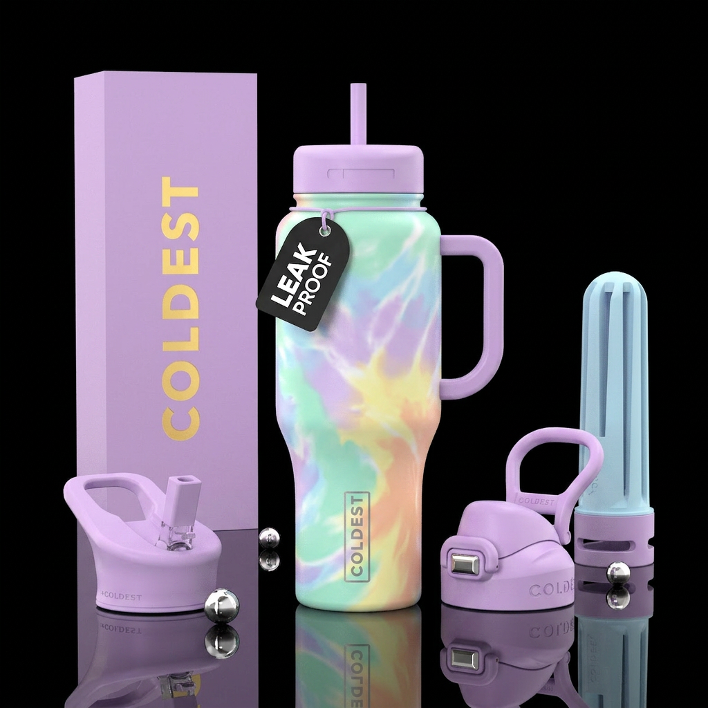 Burst of Pastel water bottle design