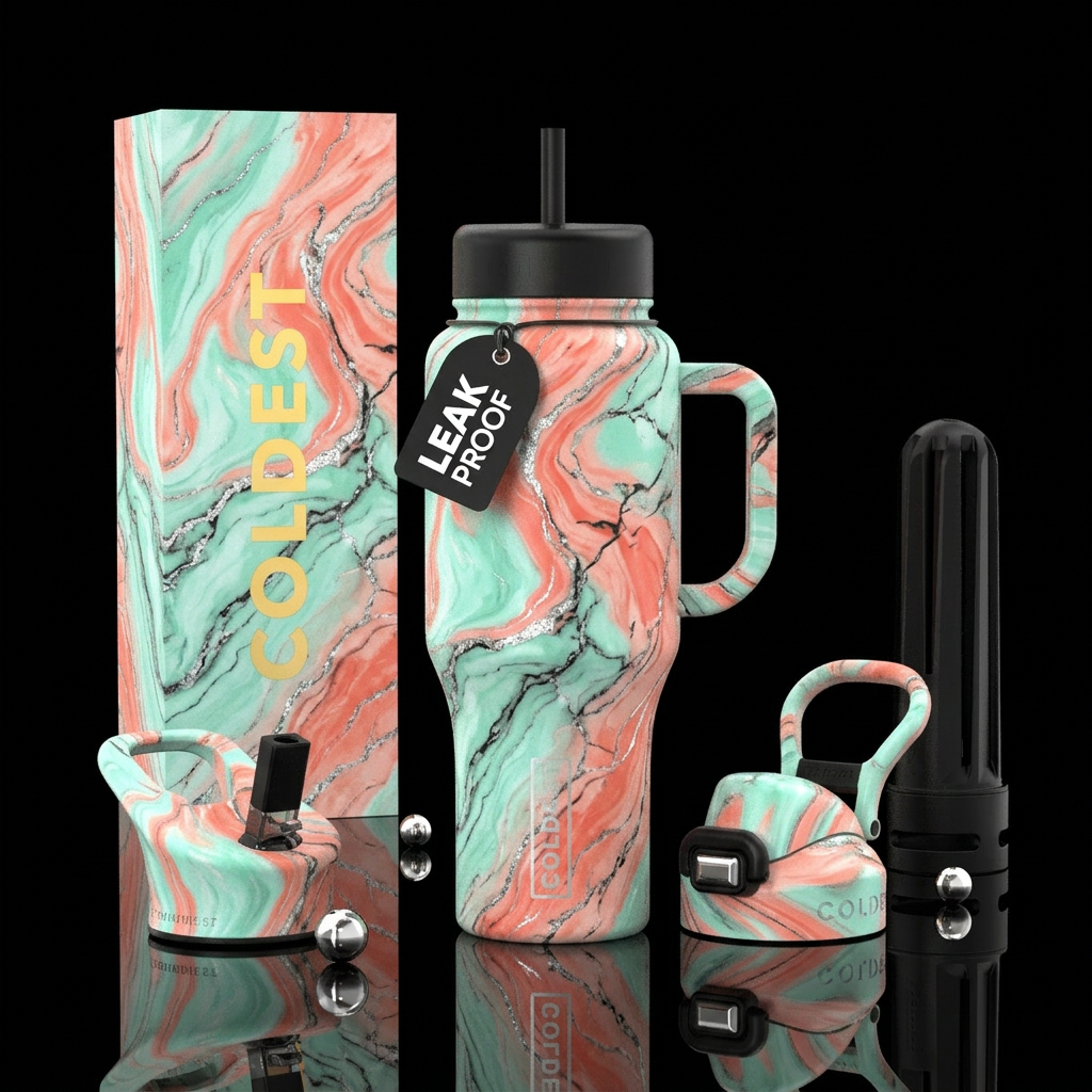 Coral Current water bottle design