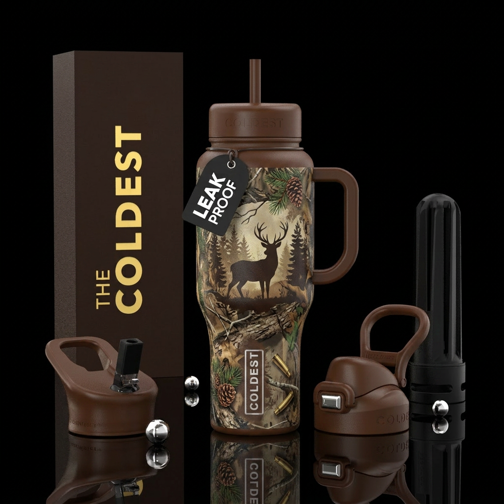 hunting inspired bottle water bottle design