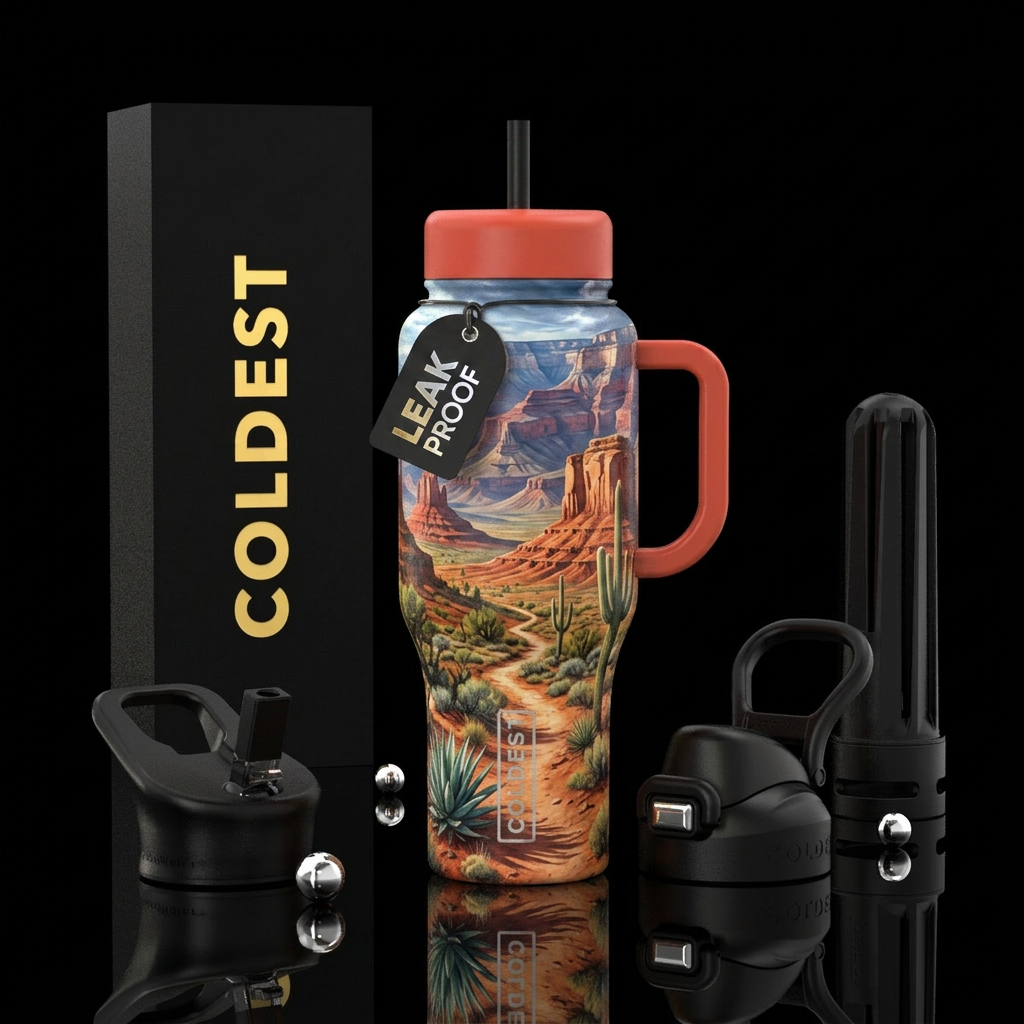 Arizona, photorealistic, detailed, lifelike water bottle design