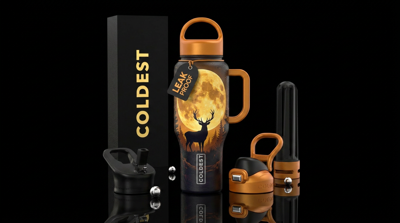 harvest moon. Deer water bottle design