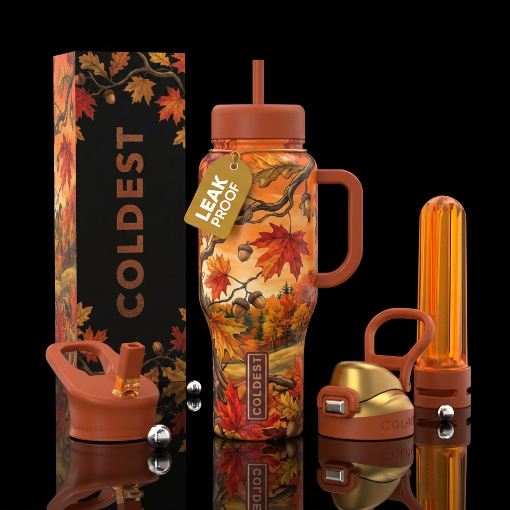 autumn water bottle design
