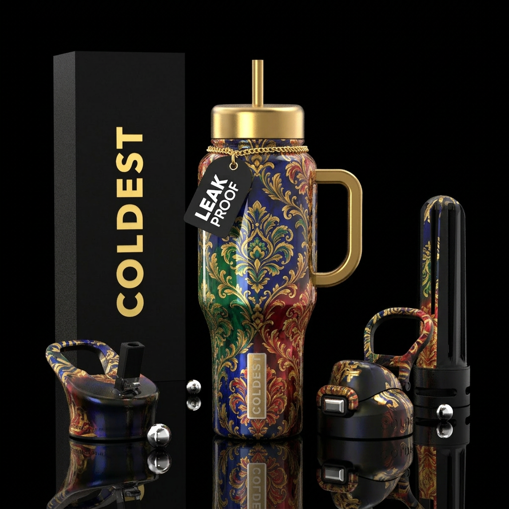 baroque water bottle design