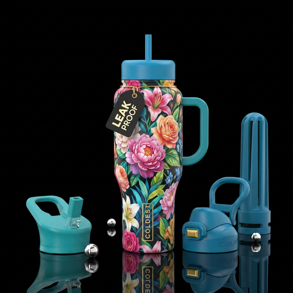 floral delight water bottle design