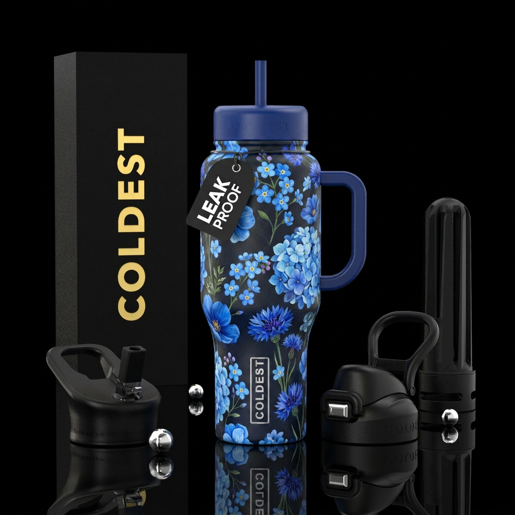 flora azul water bottle design