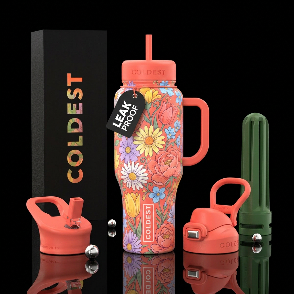 Spring time water bottle design