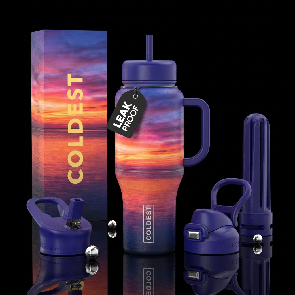 Sunset water bottle design