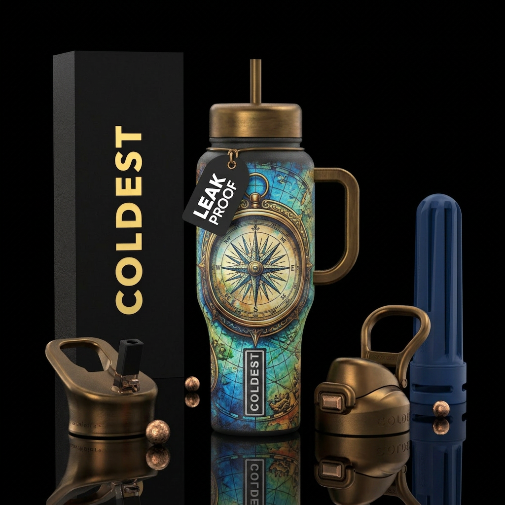 Compass water bottle design