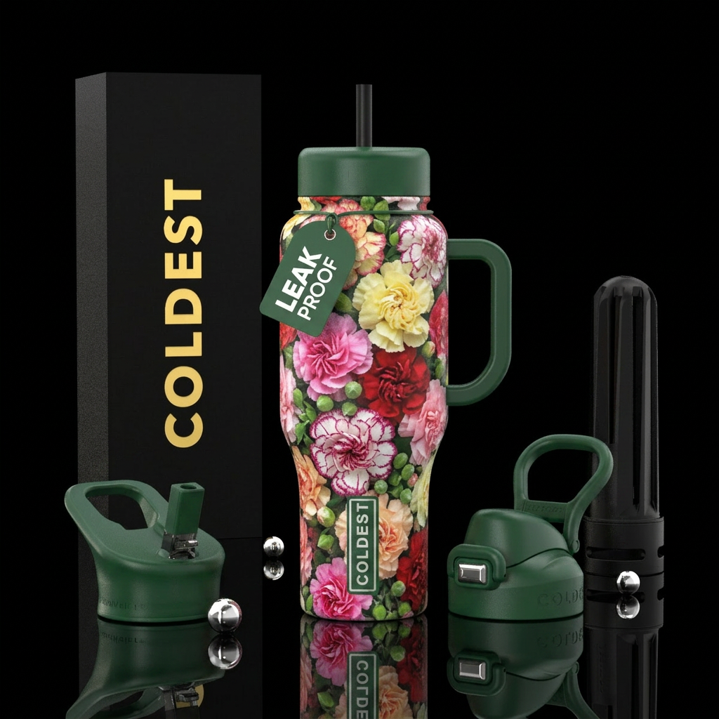 carnations water bottle design