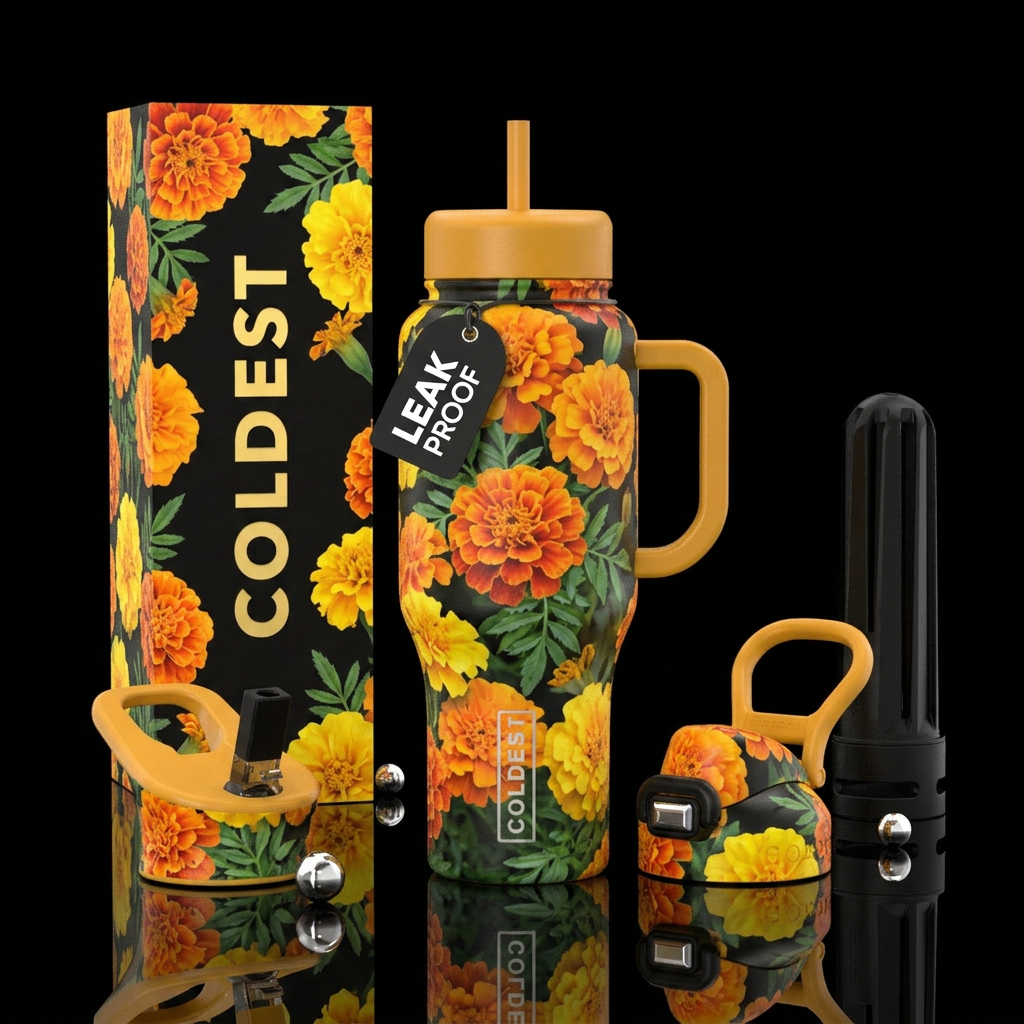 marigolds water bottle design