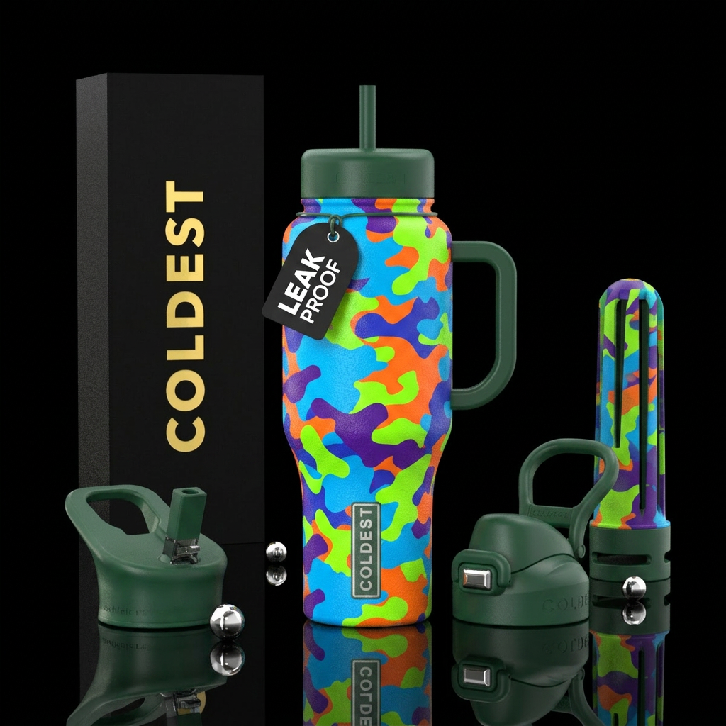 Camouflage water bottle design