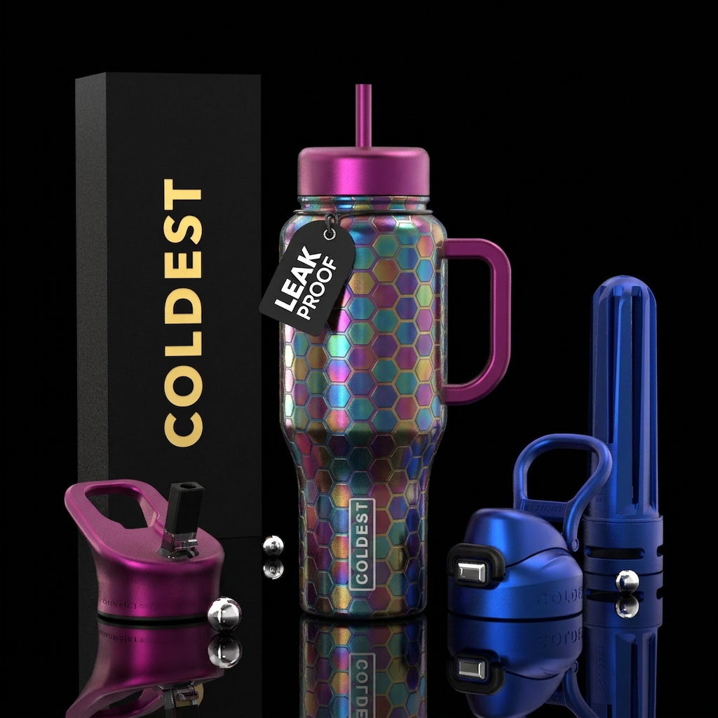 hexagons water bottle design