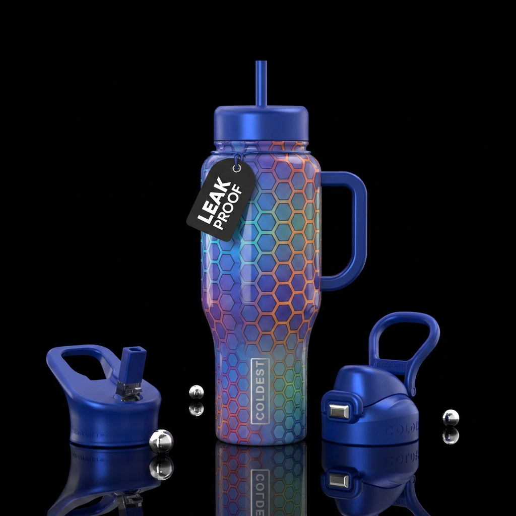 hexagons water bottle design