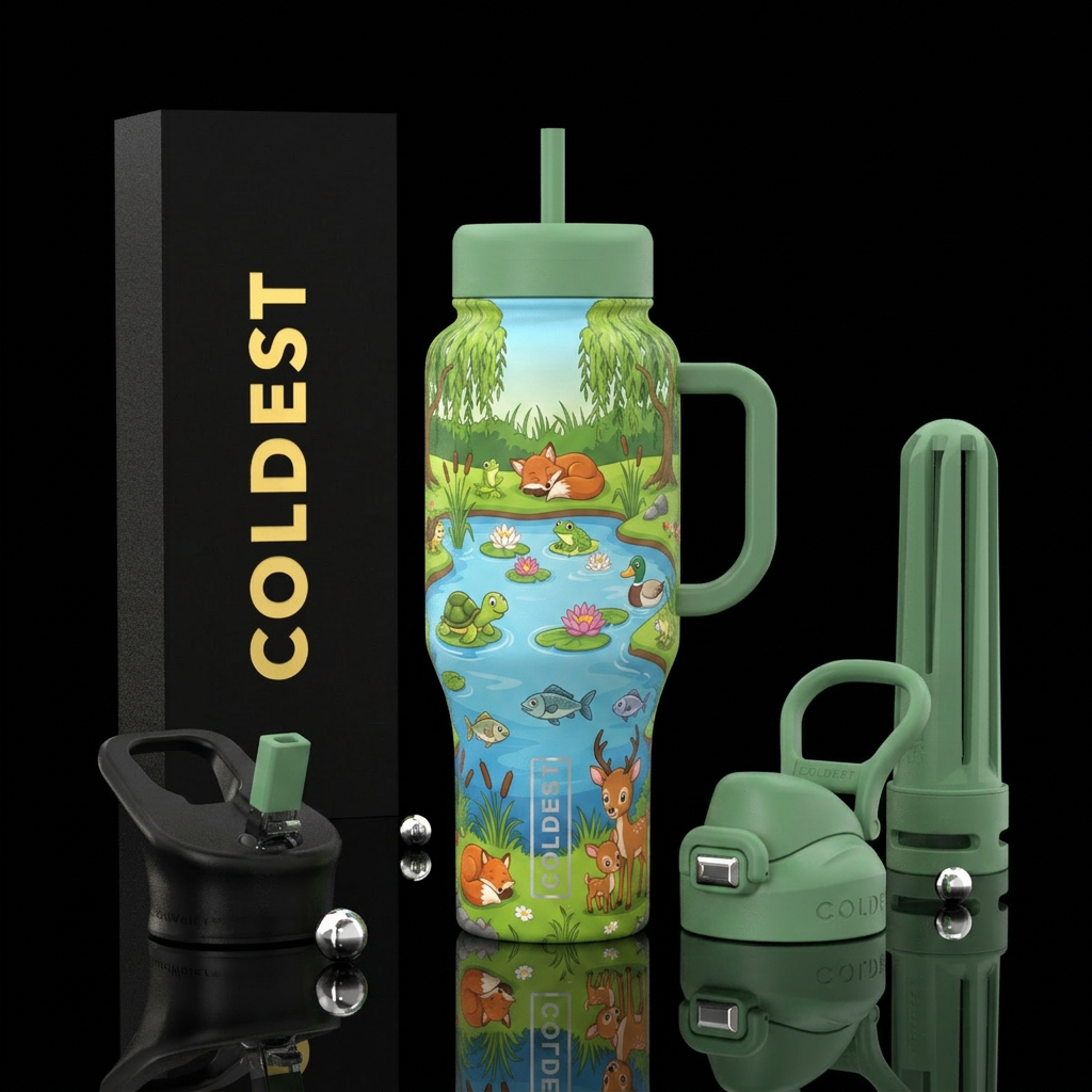 Natures pond water bottle design