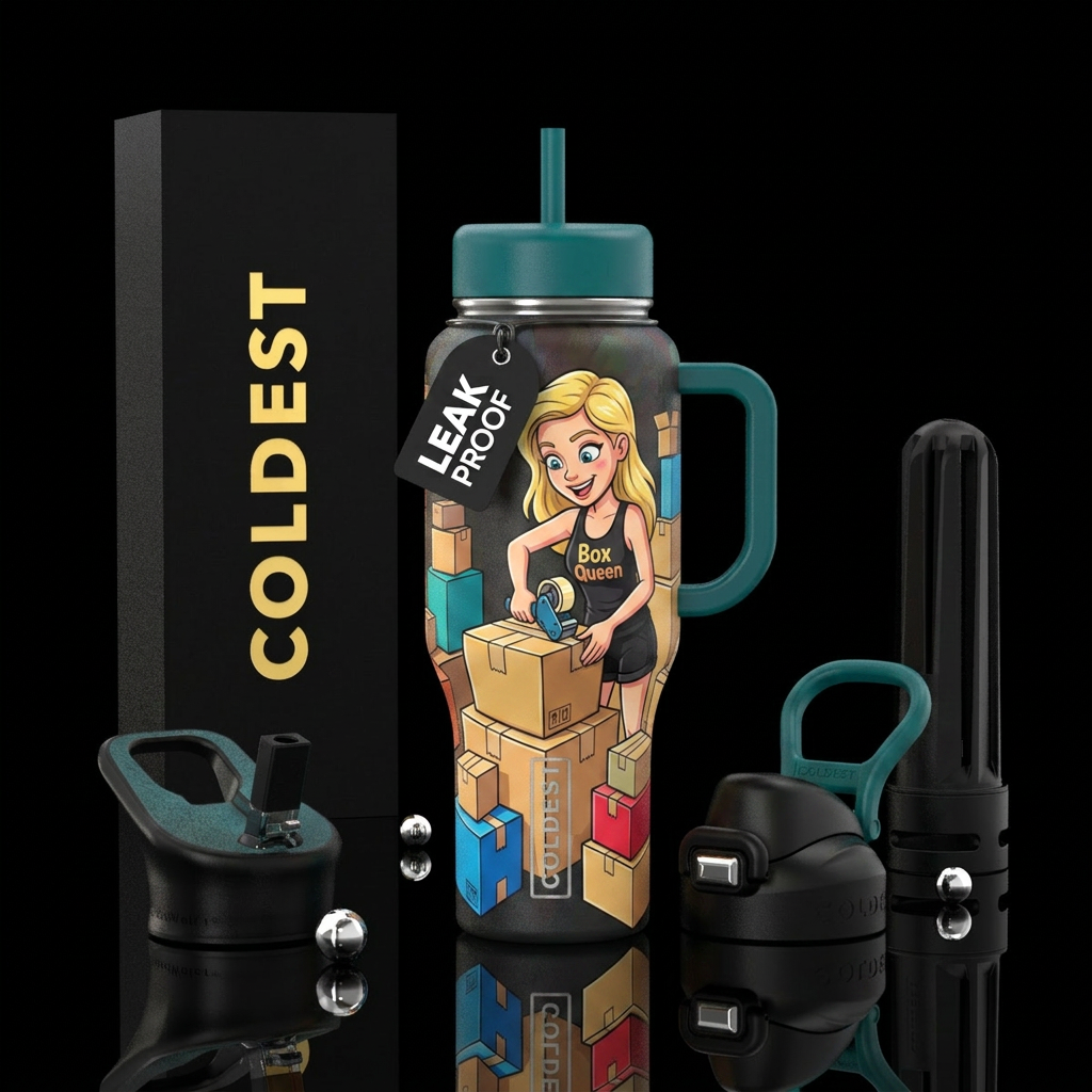 Regan The Box Queen water bottle design
