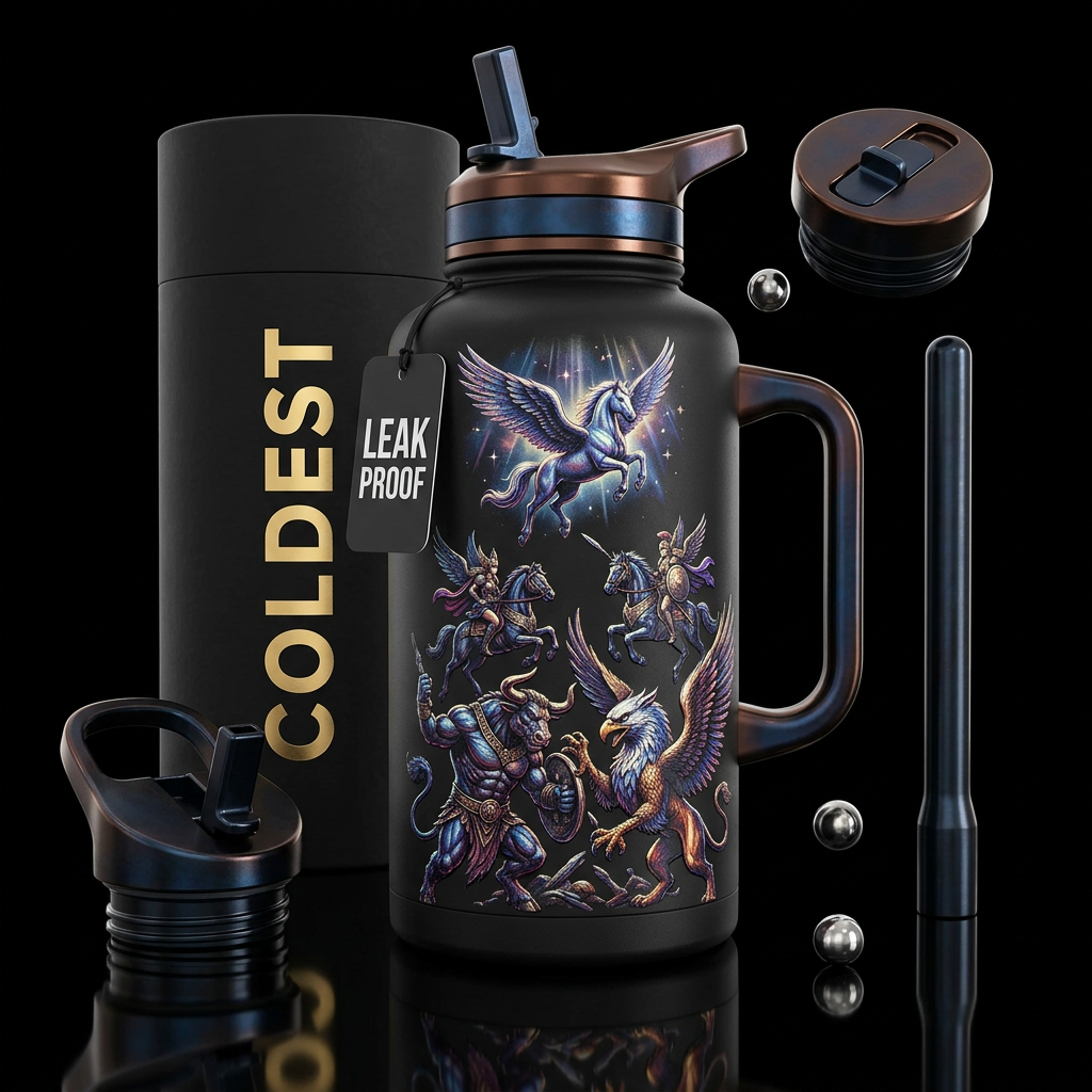 The Battle water bottle design