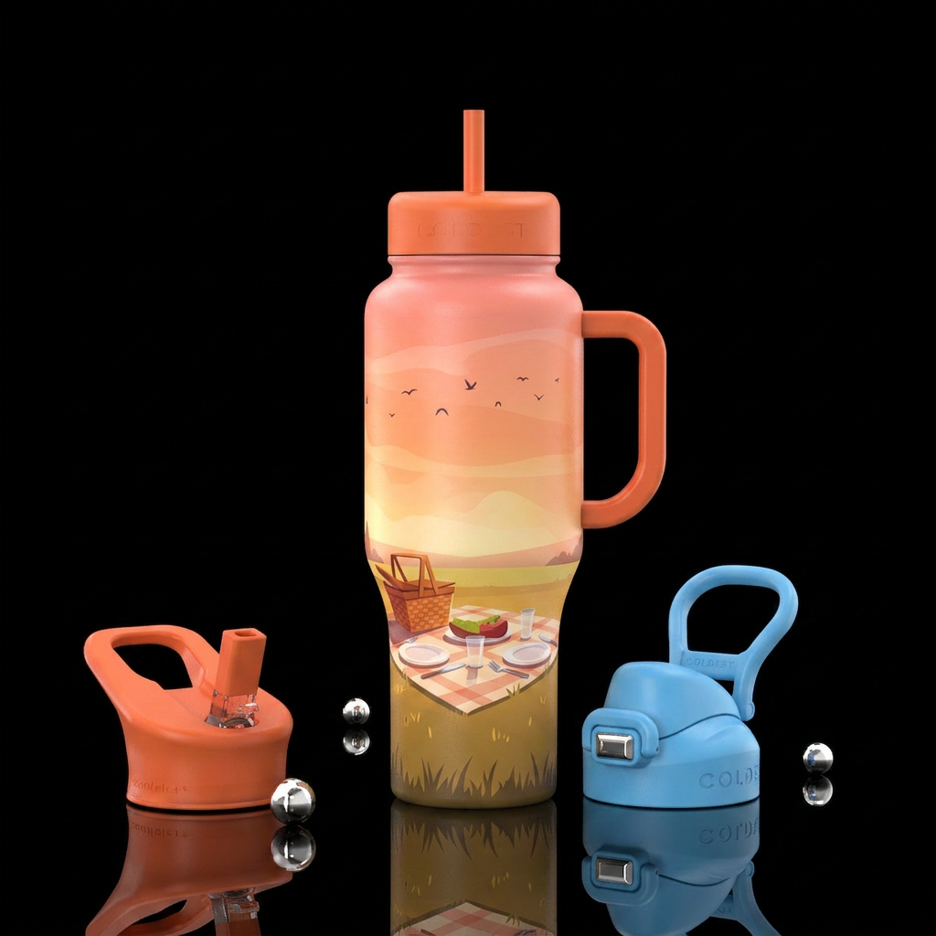 Picnic for 2 water bottle design