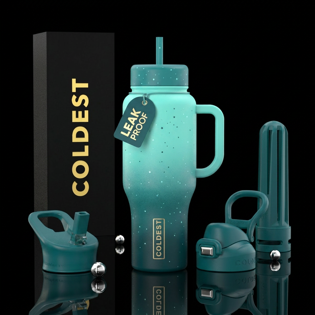 Teal lovers water bottle design