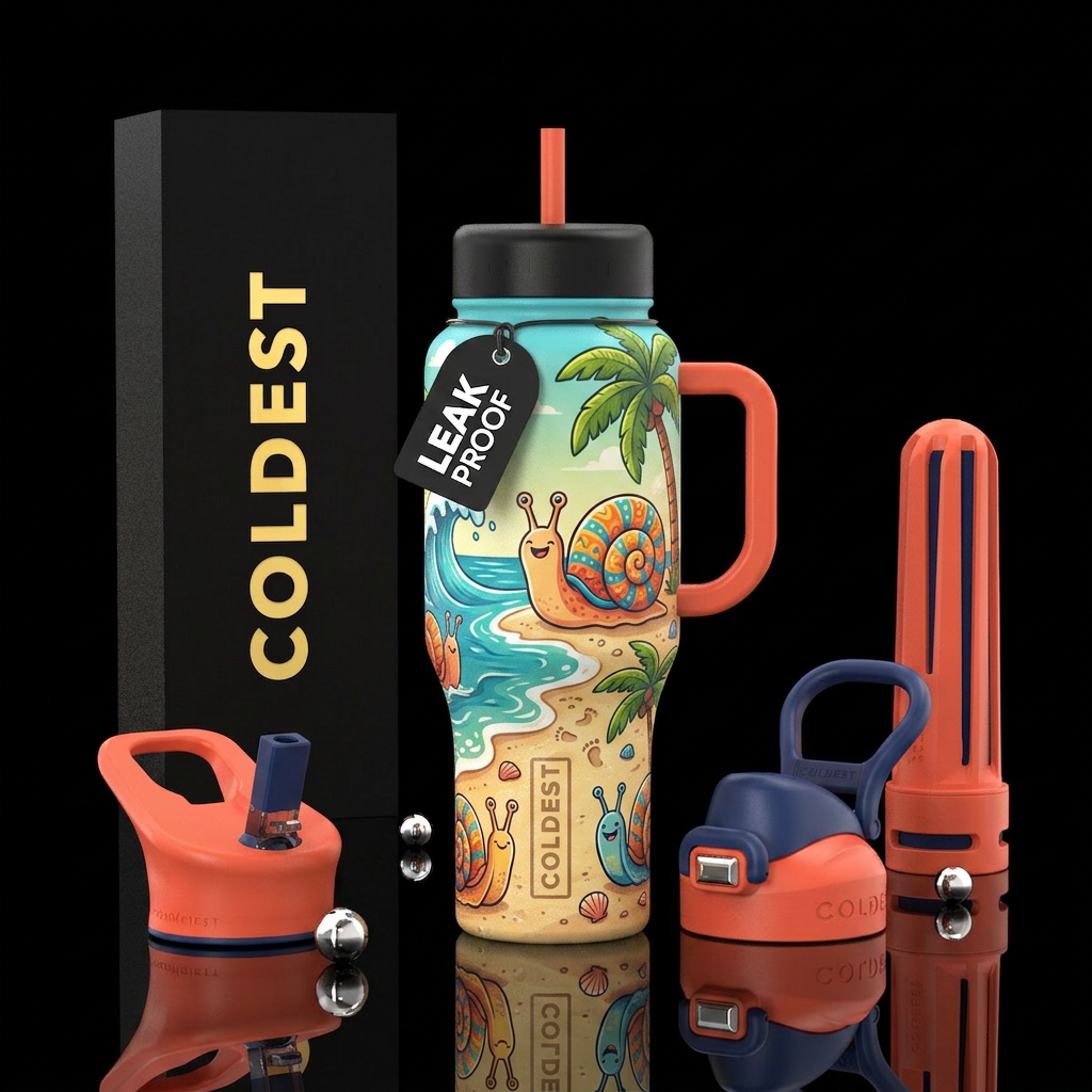Slow motion water bottle design