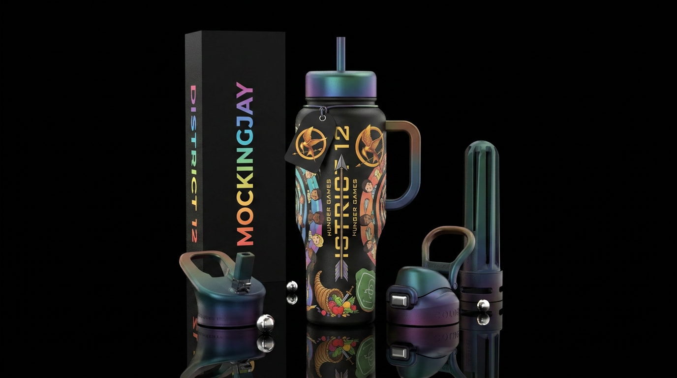 Hunger games water bottle design
