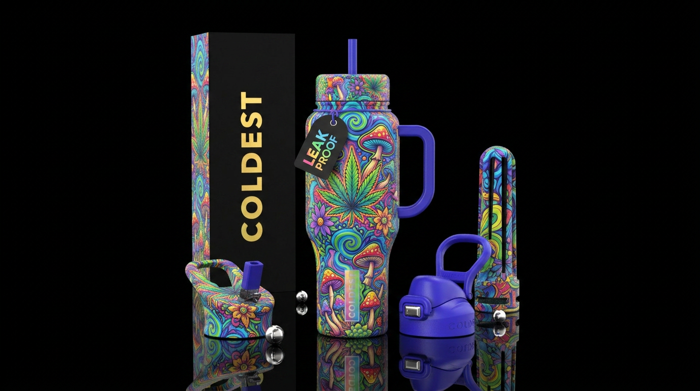 Trippy! water bottle design