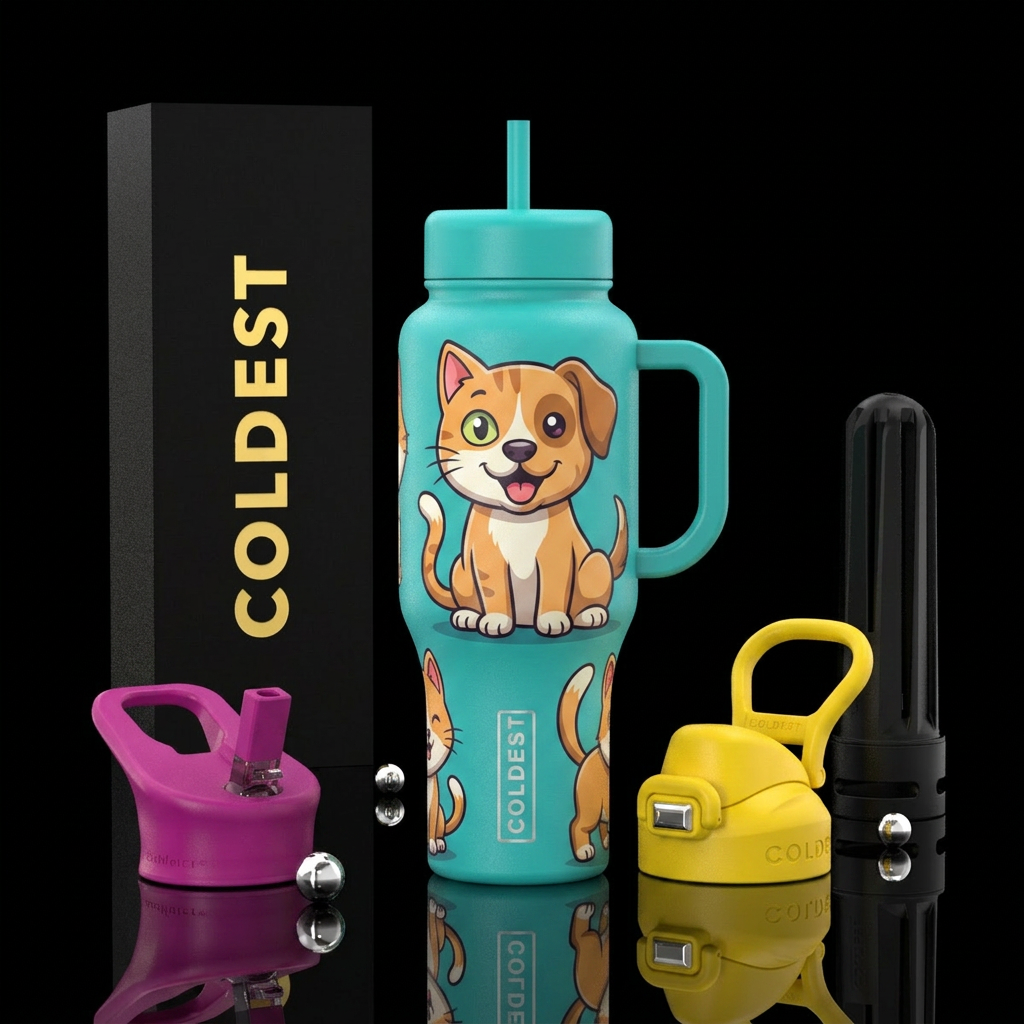 Cat Dog water bottle design