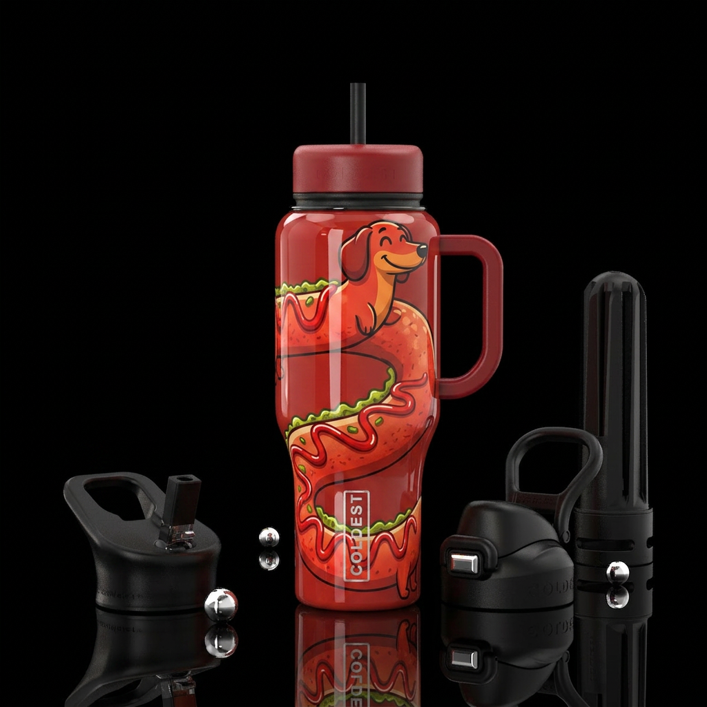 Hot doooog water bottle design