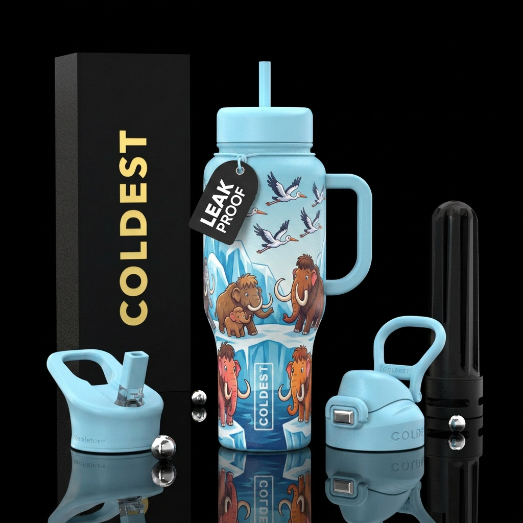Ice Age water bottle design
