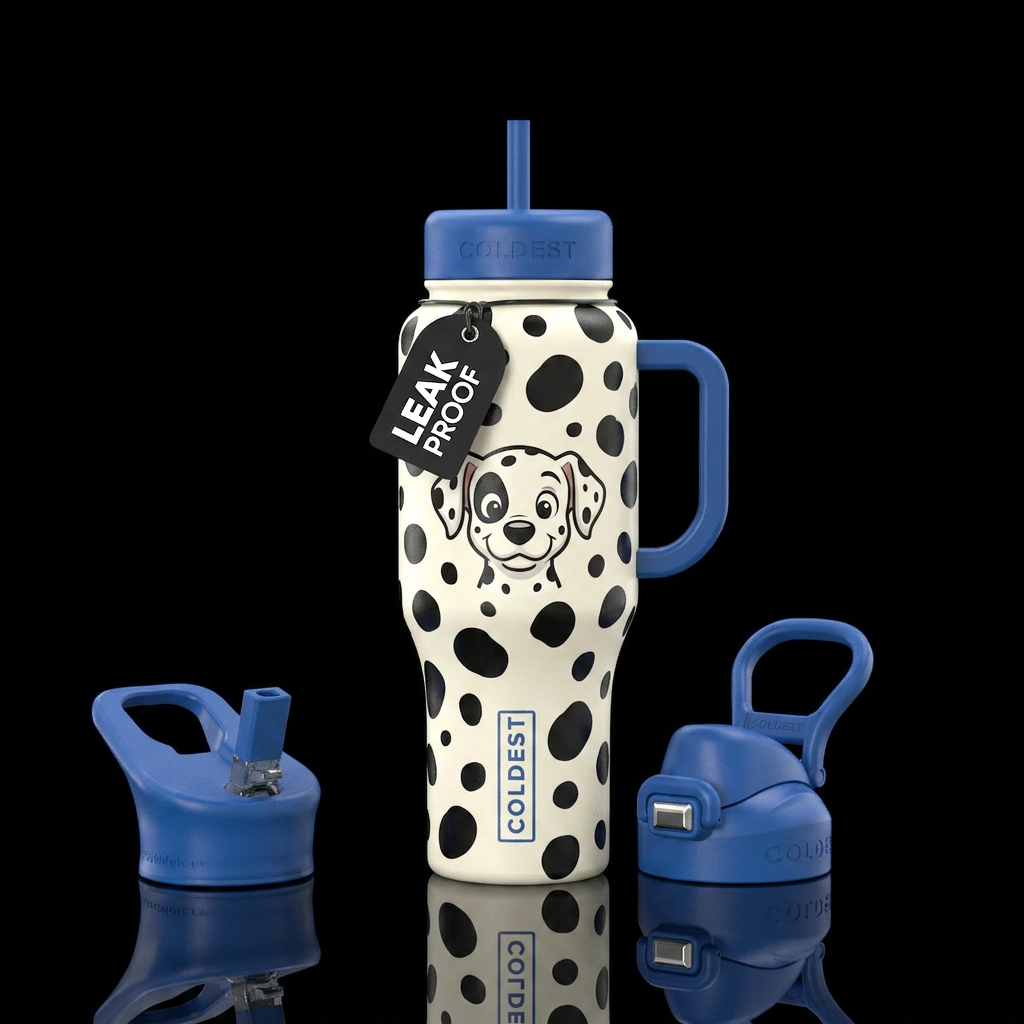 Dalmatian water bottle design
