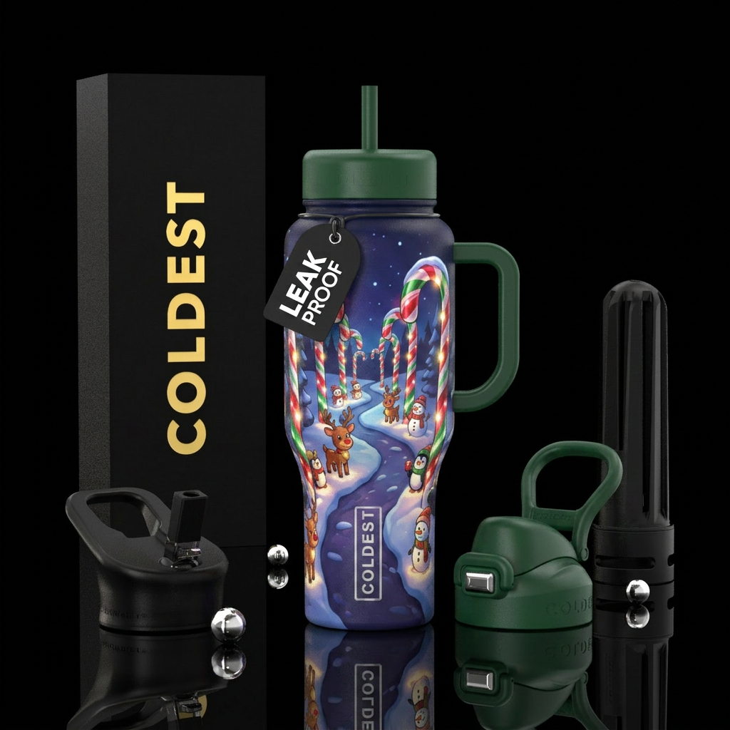 Candy cane way water bottle design
