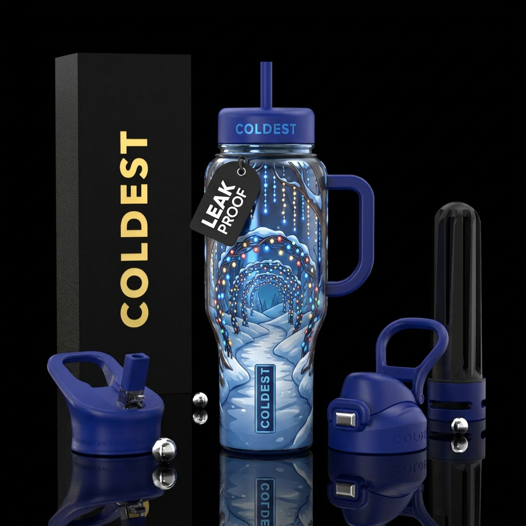 Lighted path water bottle design