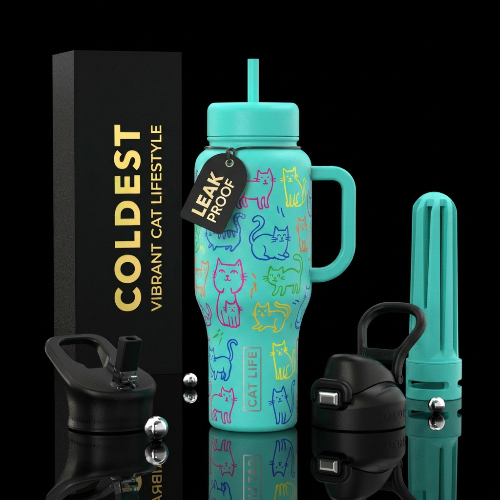 here kitty kitty water bottle design