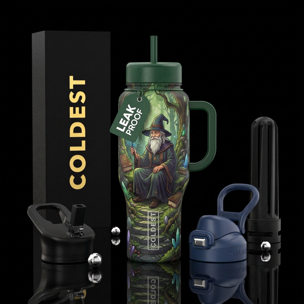 Knowledge Of A Wizzard water bottle design