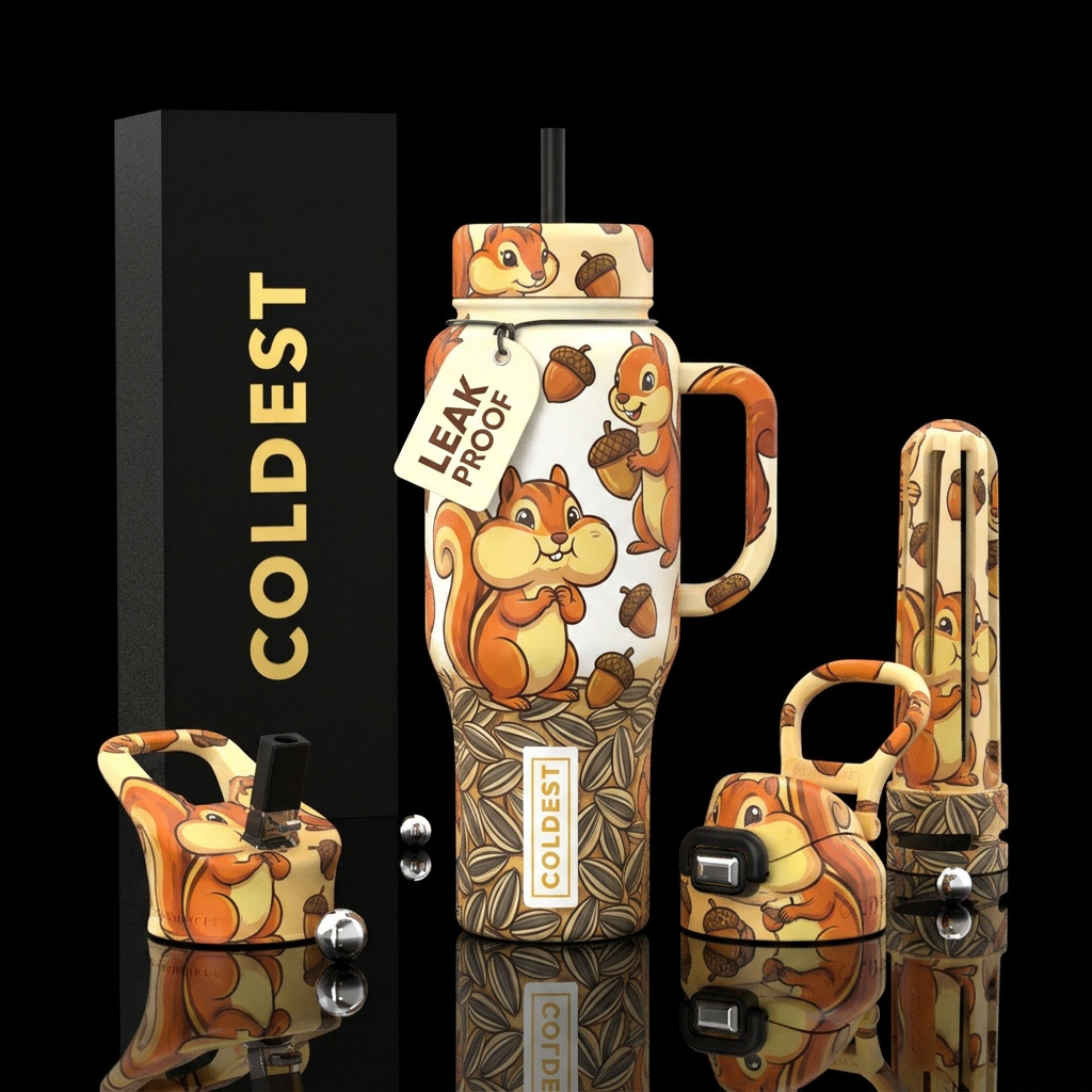 Happy chip water bottle design
