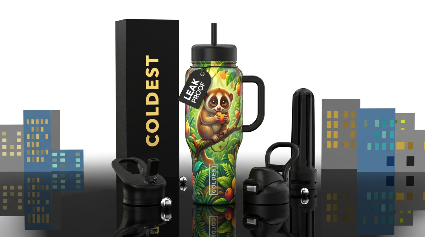 Slow Loris water bottle design