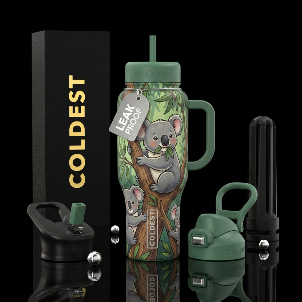 Baby koala water bottle design