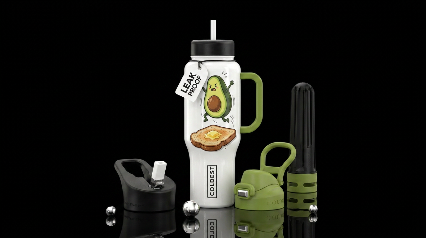 Avocado not butter water bottle design