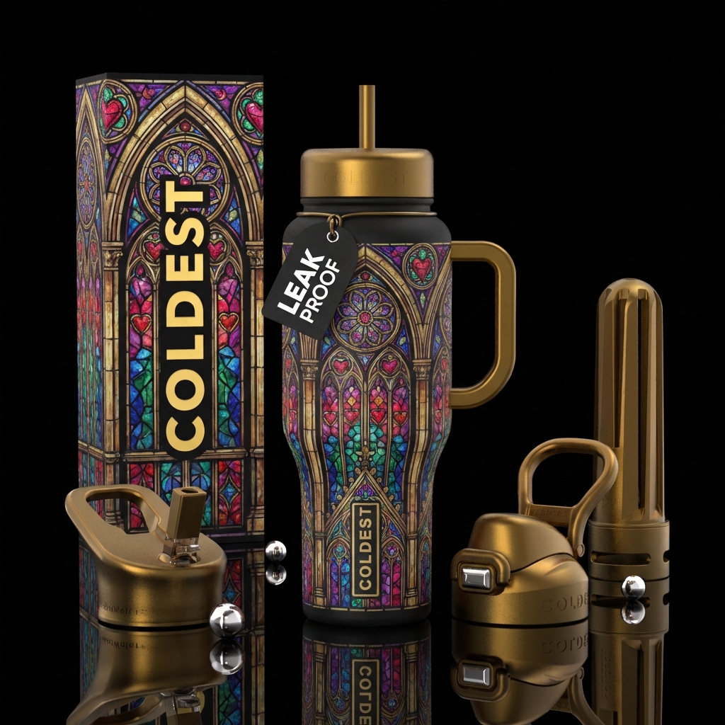 Cathedral of Love water bottle design