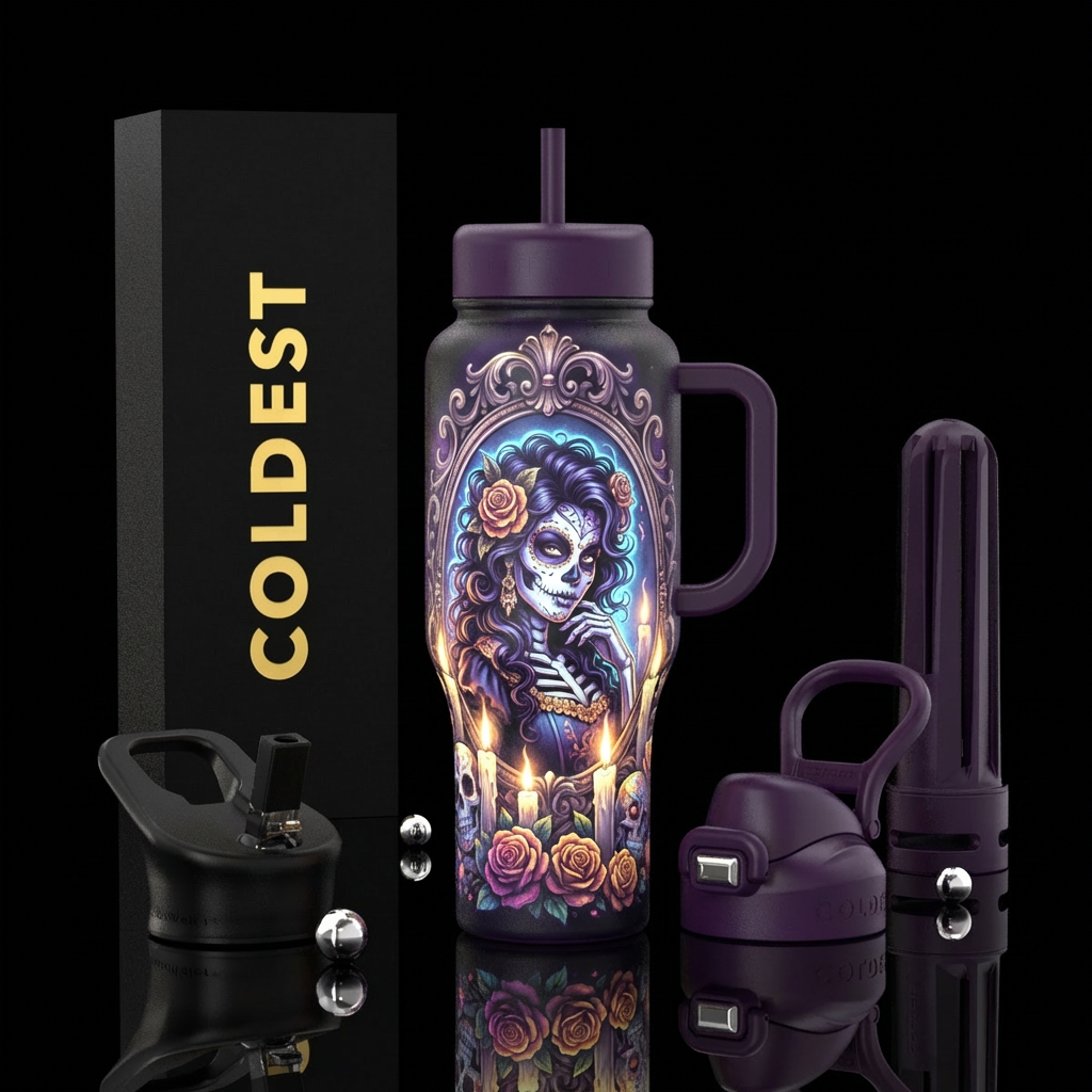 Mistress of the Dead water bottle design