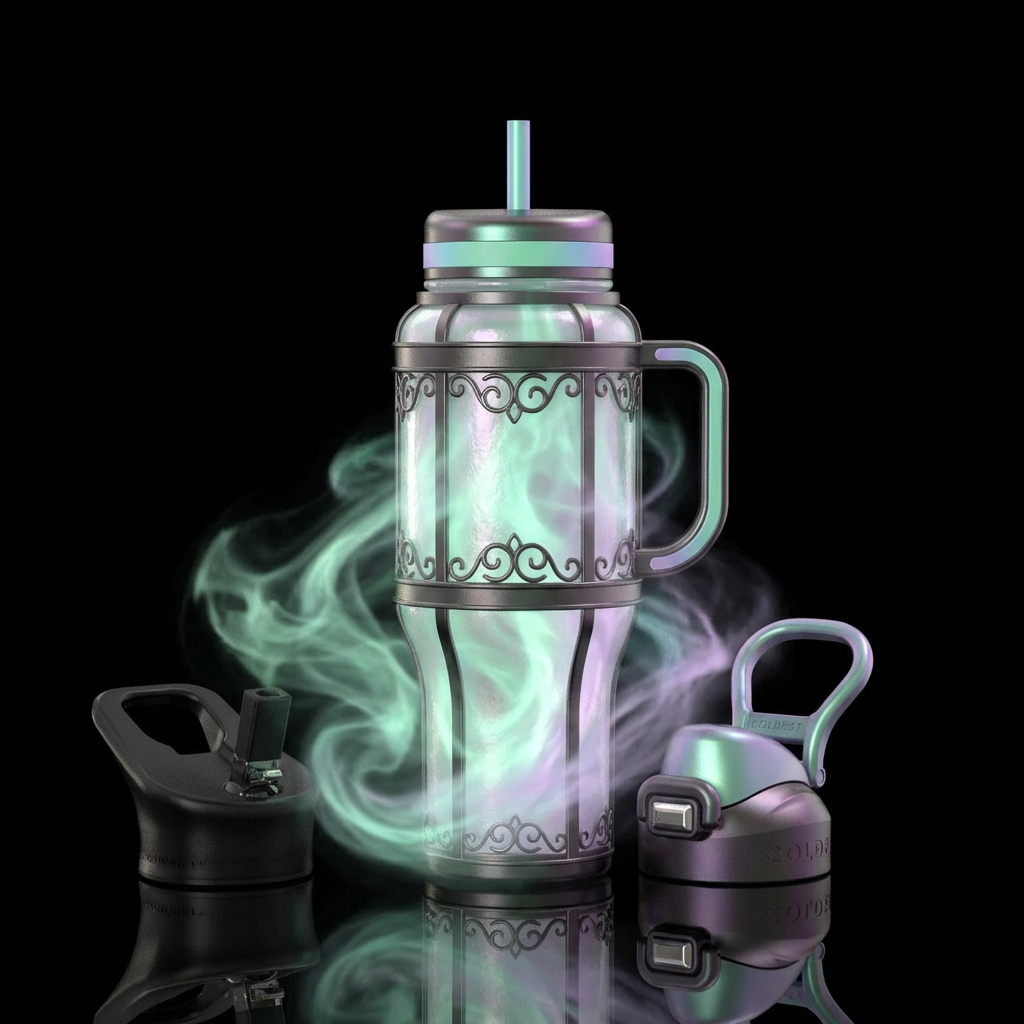 The bottle is made to look like a victorian style ... water bottle design