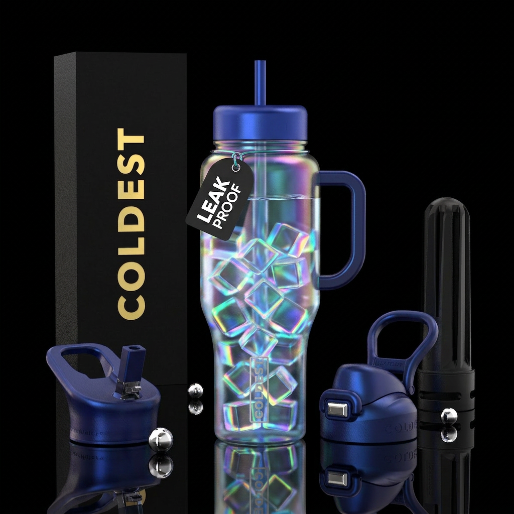 Glowie Cubes water bottle design