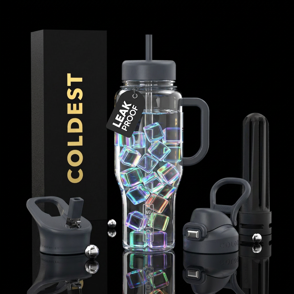 Glow Cubes water bottle design