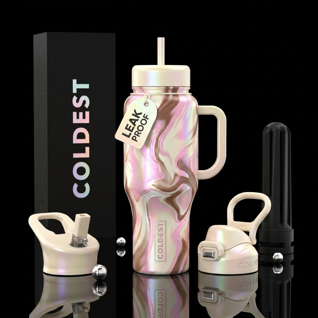Neapolitan Swirl water bottle design