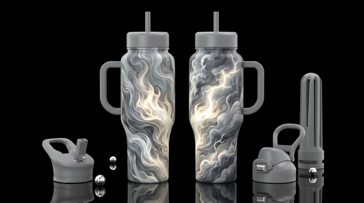 Abstract Thunder v2 water bottle design