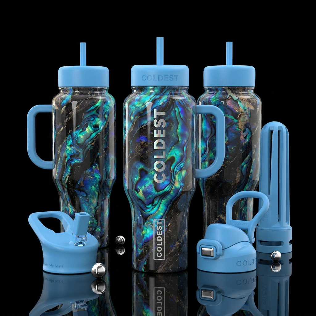 Boulder Opal water bottle design