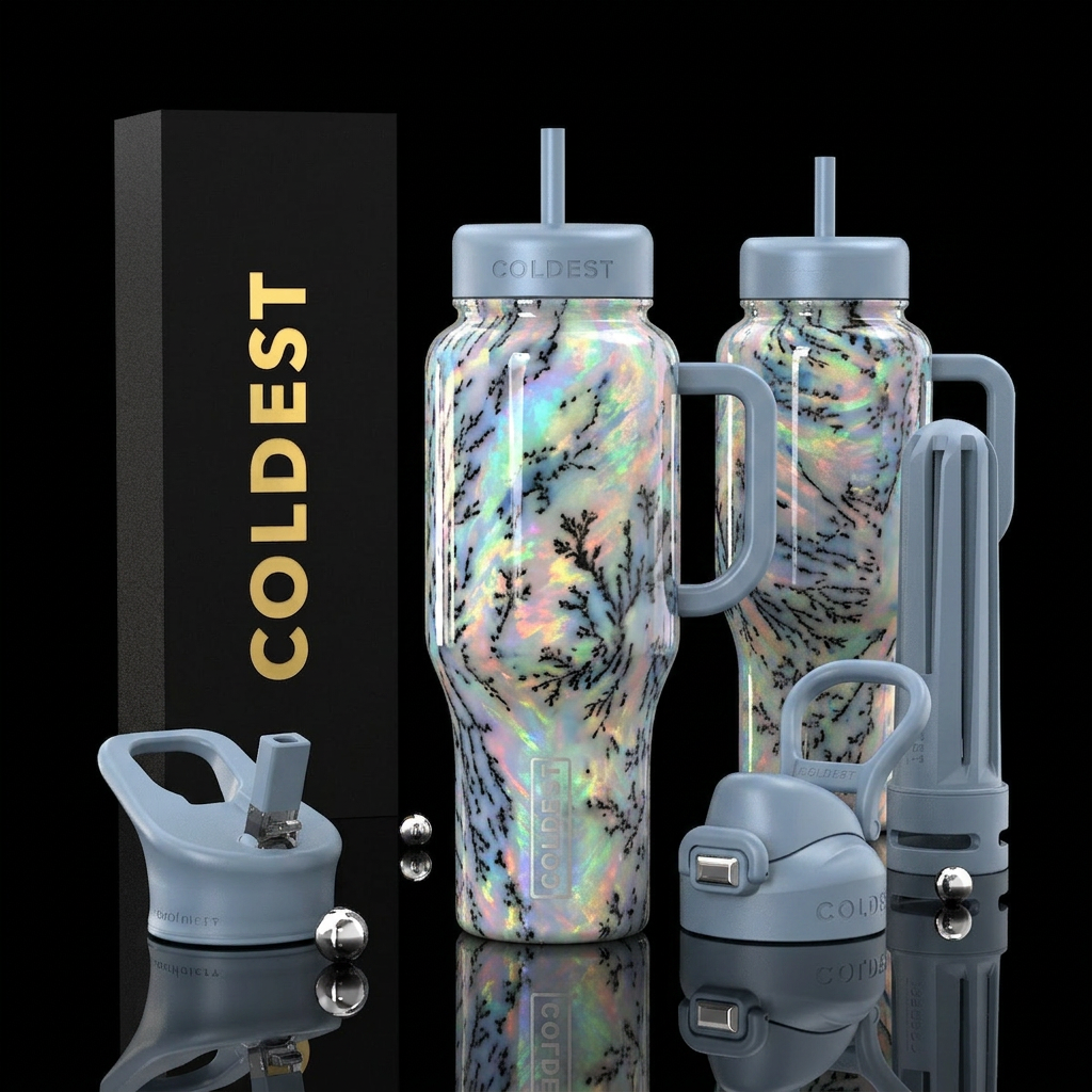 Dendritic Opal water bottle design