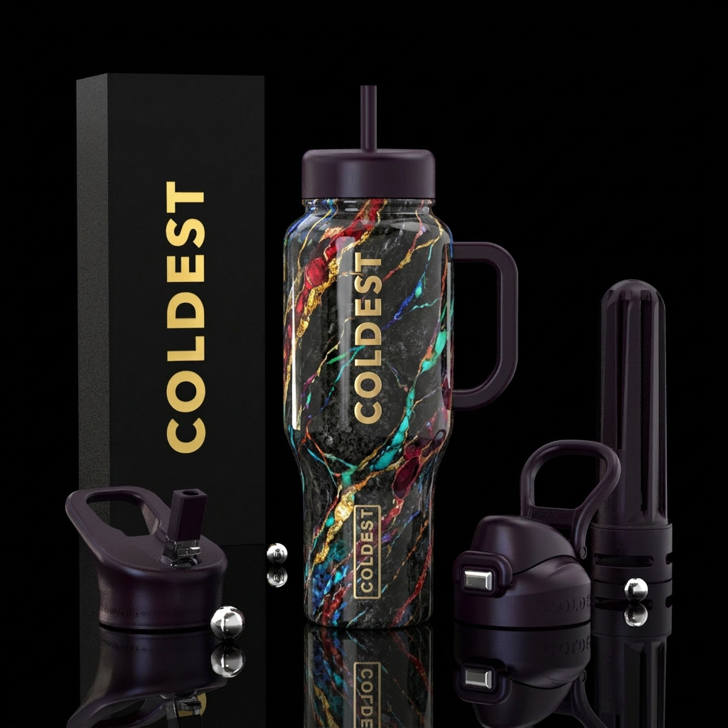 Rainbow Rock water bottle design