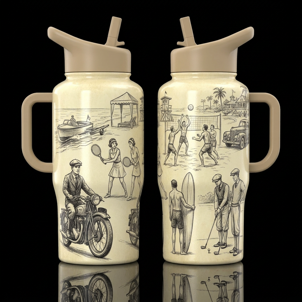 Summer Recreation water bottle design